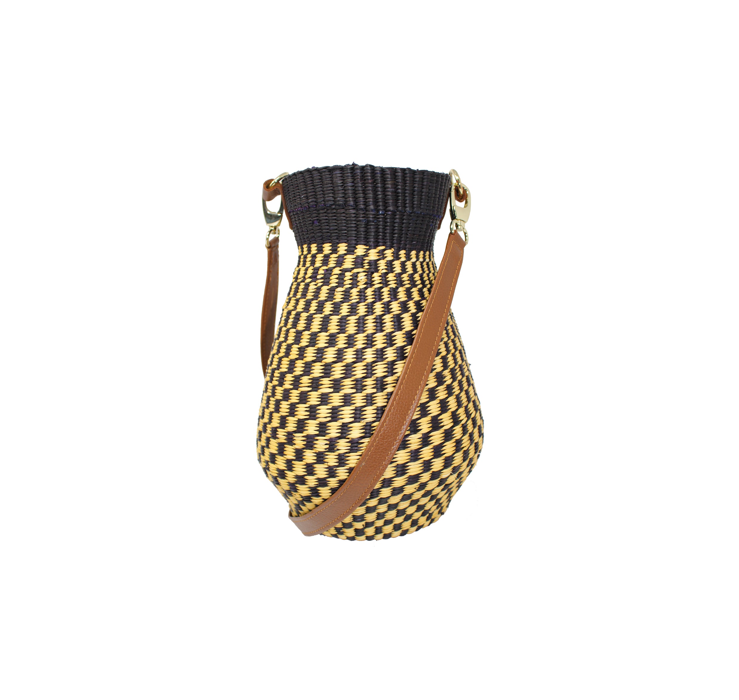 Structured Natural Woven Straw Bag