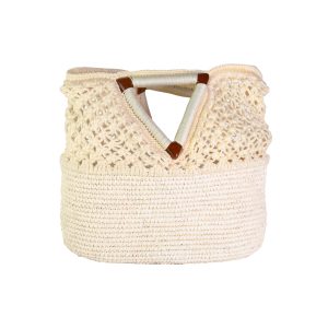 Natural Woven Straw Netted Basket Bag