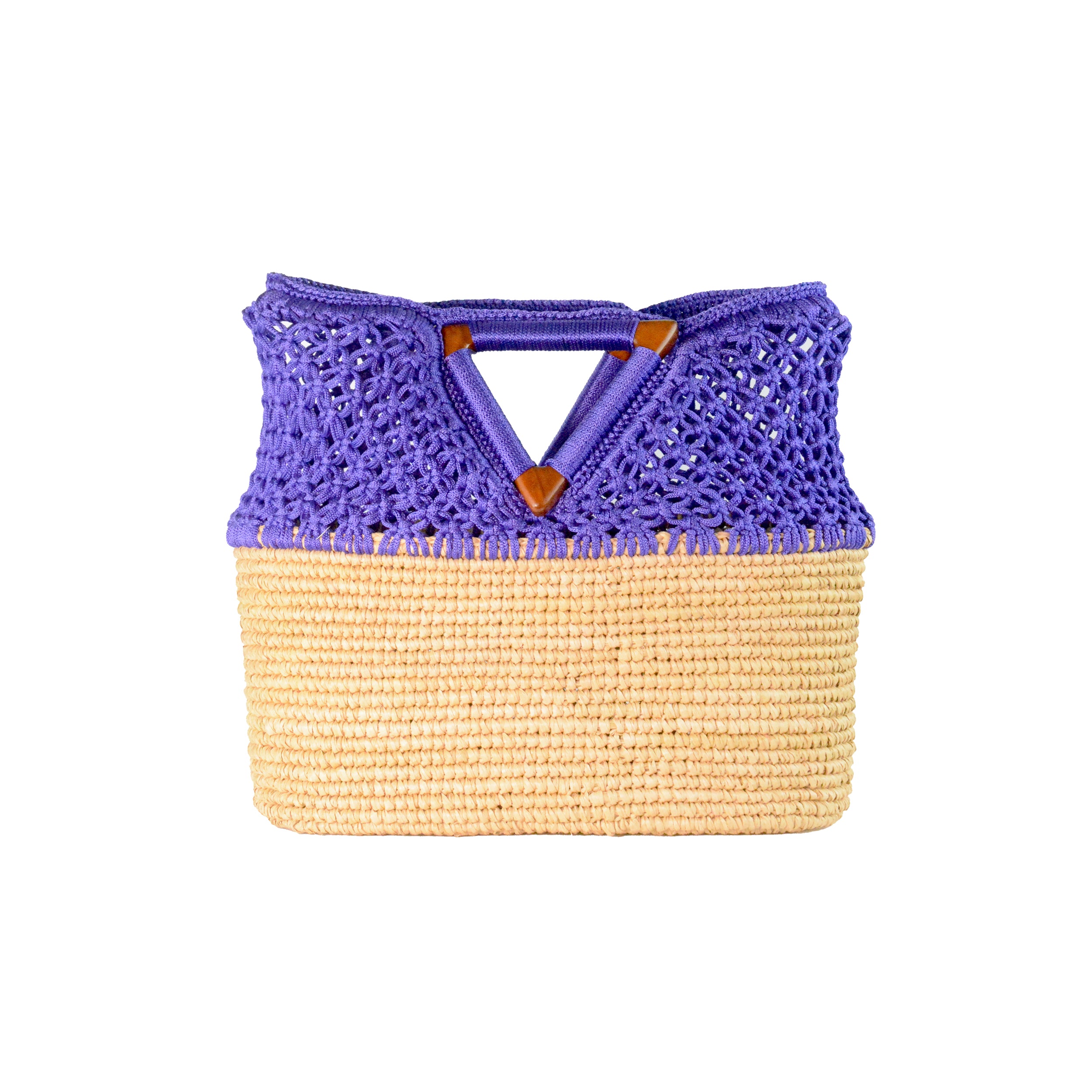 Natural Woven Straw Netted Basket Bag