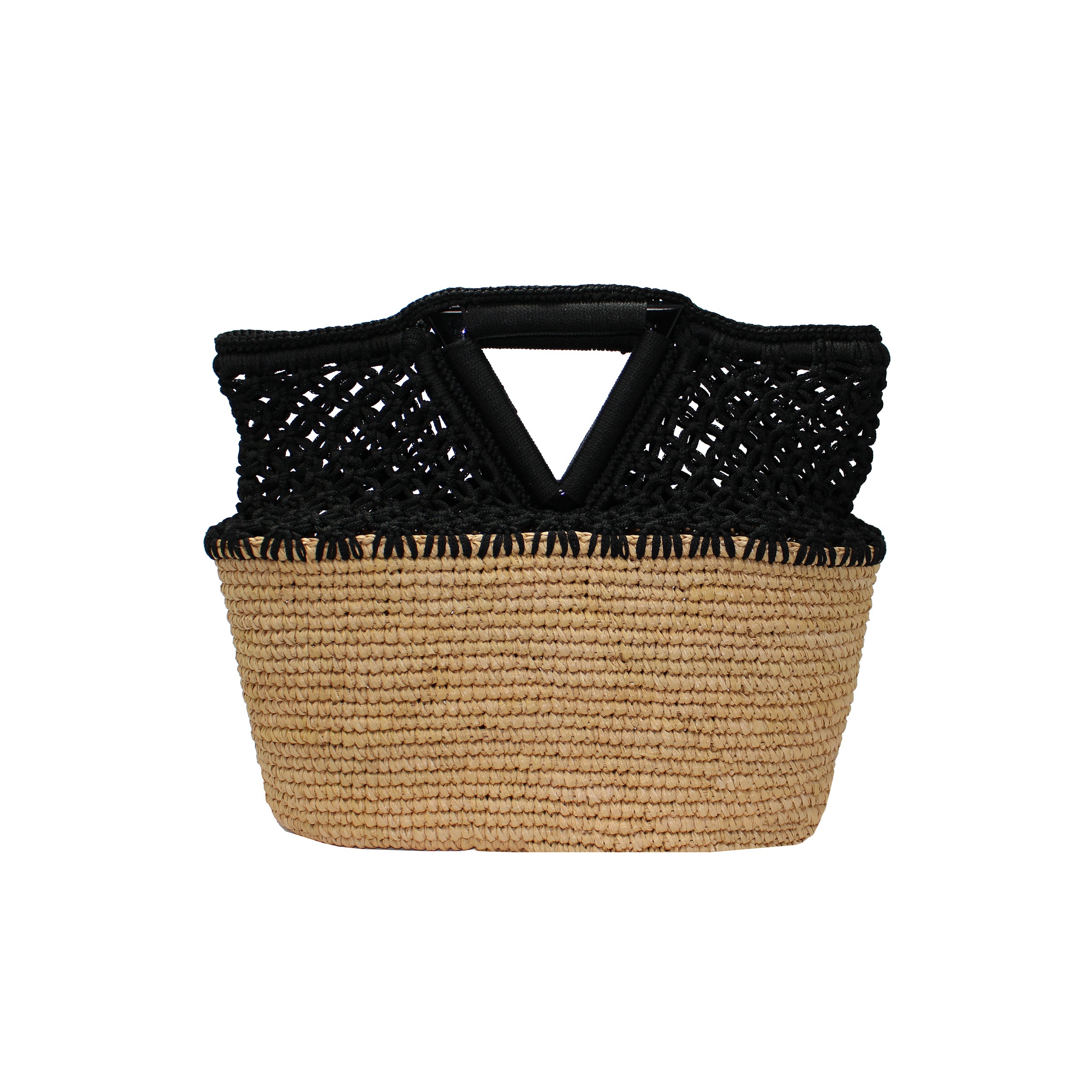 Natural Woven Straw Netted Basket Bag