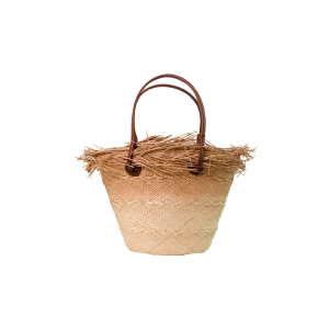 Baby Ombr Basket with Frayed Border