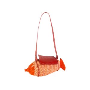 Woven Natural Leather Fish Bag