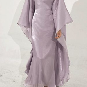 Silky Flowy Loose Robe Style Midi Dress