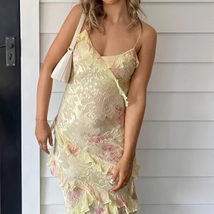 Jacquard Gradient Wave Maxi Dress