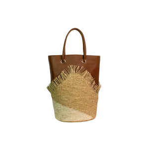 Natural Leather Two Tone Bag