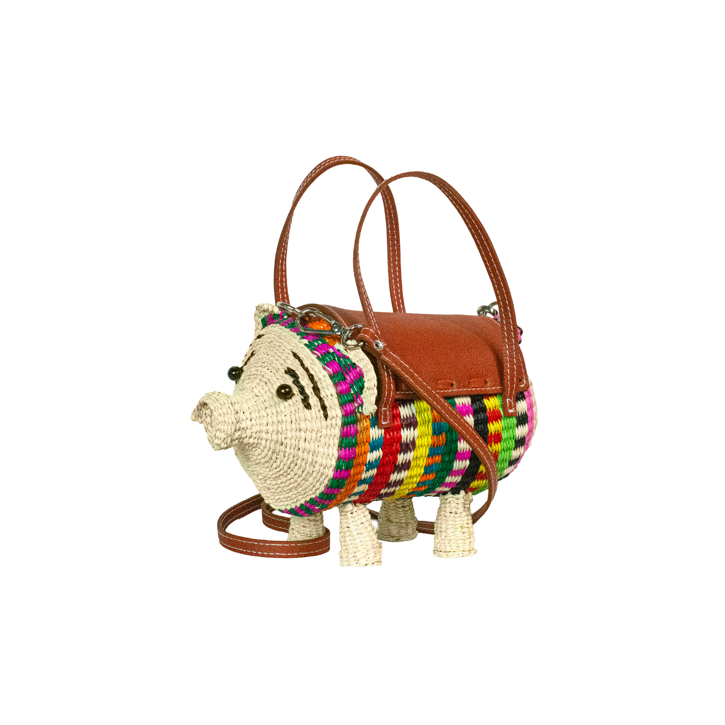 Natural Leather Mini Pig Bag