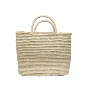 Natural Woven Straw Maxi Basket Bag