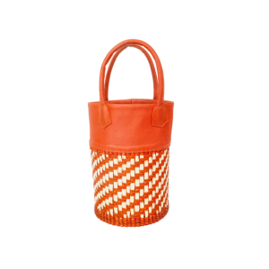 Two Tone Thick Weave Baby Bucket Basket Bag