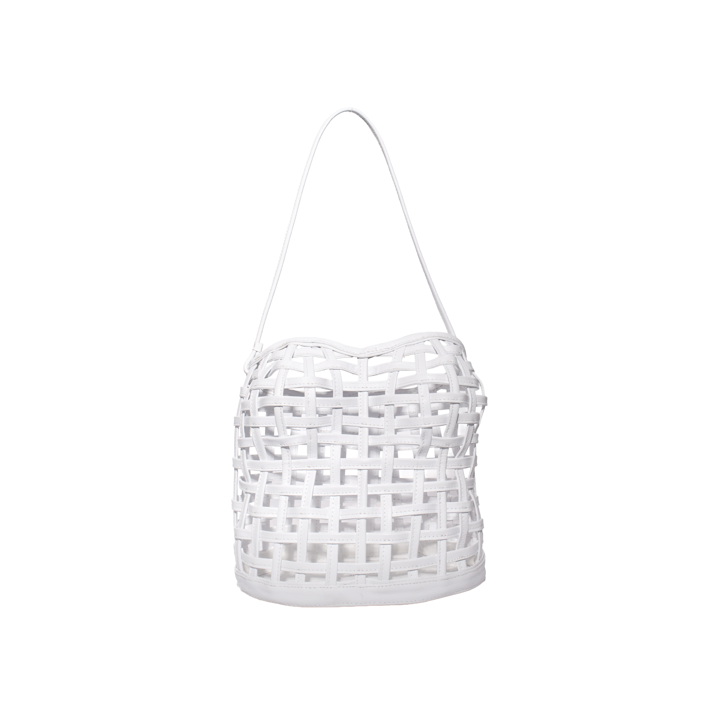 Structured Woven Chocolate Corset Bag