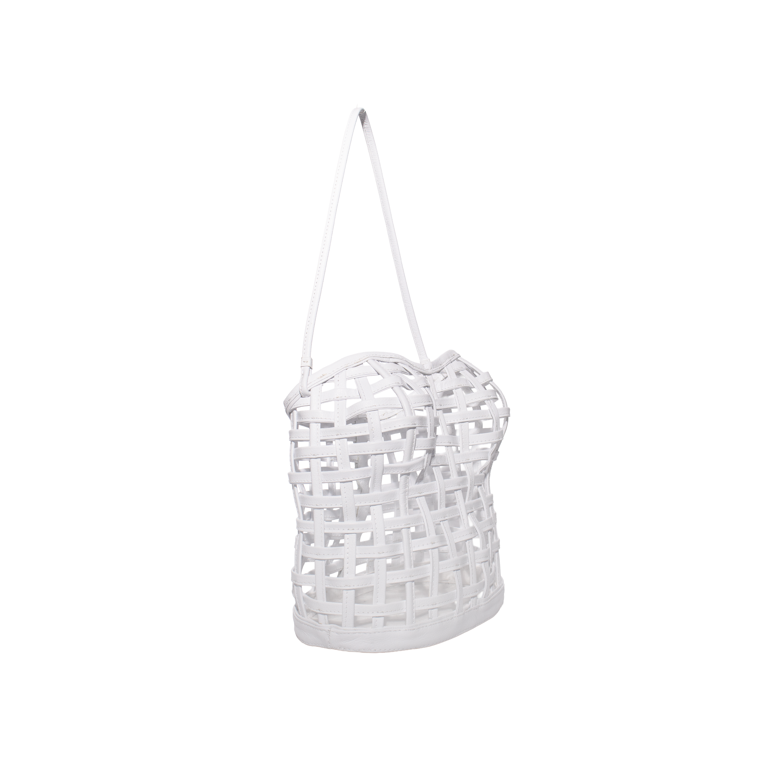 Structured Woven Chocolate Corset Bag